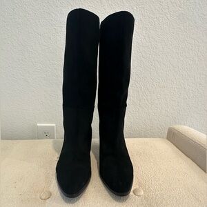 Nine West Black Suede low heel Boots